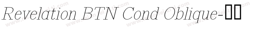 Revelation BTN Cond Oblique字体转换